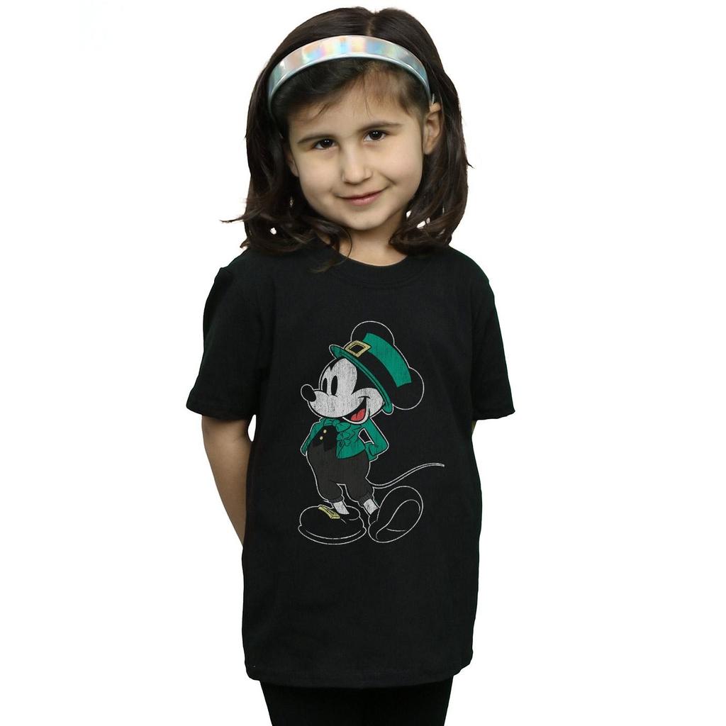 Disney Girls Mickey Mouse St Patrick Costume Cotton T-Shirt