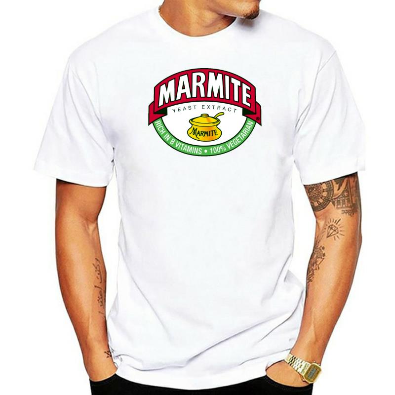 Мужская хлопковая брендовая футболка teeshirt Marmite Винтажная футболка с потертым логотипом Женская футболка винтажные футболки с принтами подростковые футболки