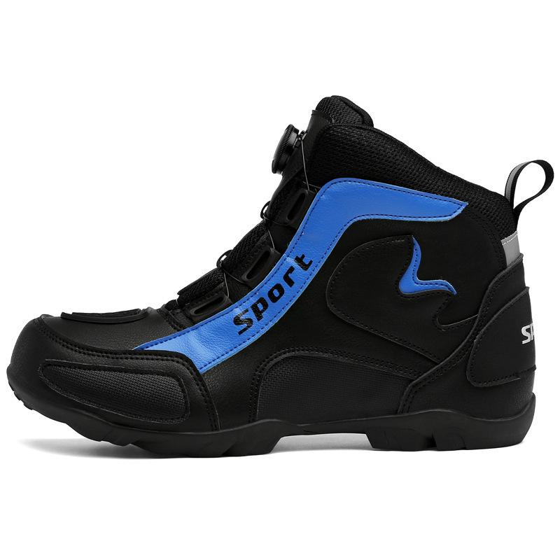 Мотоботы Мужские мотоциклетные гоночные ботинки Женские укорачивающие платформенные короткие ботинки Противоскользящие для зимы