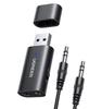 Ugreen передатчик Bluetooth 5.1 передатчик/приемник беспроводной аудиоадаптер 3,5 мм мини-джек черный (CM523 60300)
