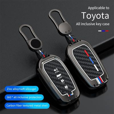 Чехол для автомобильного ключа из цинкового сплава для Toyota RAV4 Highland Coralla Hilux Fortuner Land Cruiser Camry Crown, брелок для ключей, аксессуары