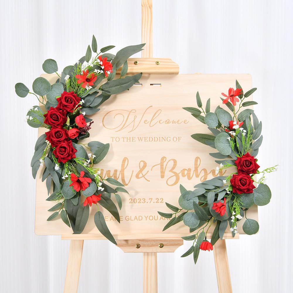 Свадебная приветственная открытка Водный знак Цветок, индикатор Искусственный цветок, Имитация шелкового цветка Цветочная композиция Настенное украшение