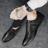 Для мужчин, натуральная кожа, оксфорды, обувь 2024 года, универсальная мужская повседневная обувь, высококачественные мужские удобные кроссовки, мужская обувь для вождения