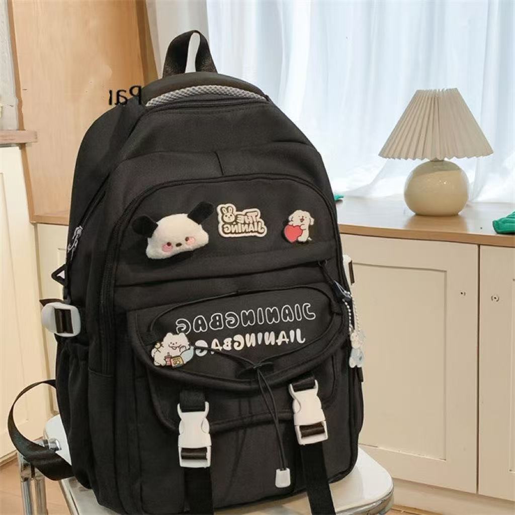 1pcs / 2 Pcs School Bags for Teenage Girls Red Alphabet Cute Gift Students Bookbag Letters Travel Waterproof Bagpack