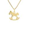 Children's Pendant - LÉA &; ARTHUR - Rocking Horse - 375 Yellow Gold - Hypoallergenic Jewelry - Prestige Case