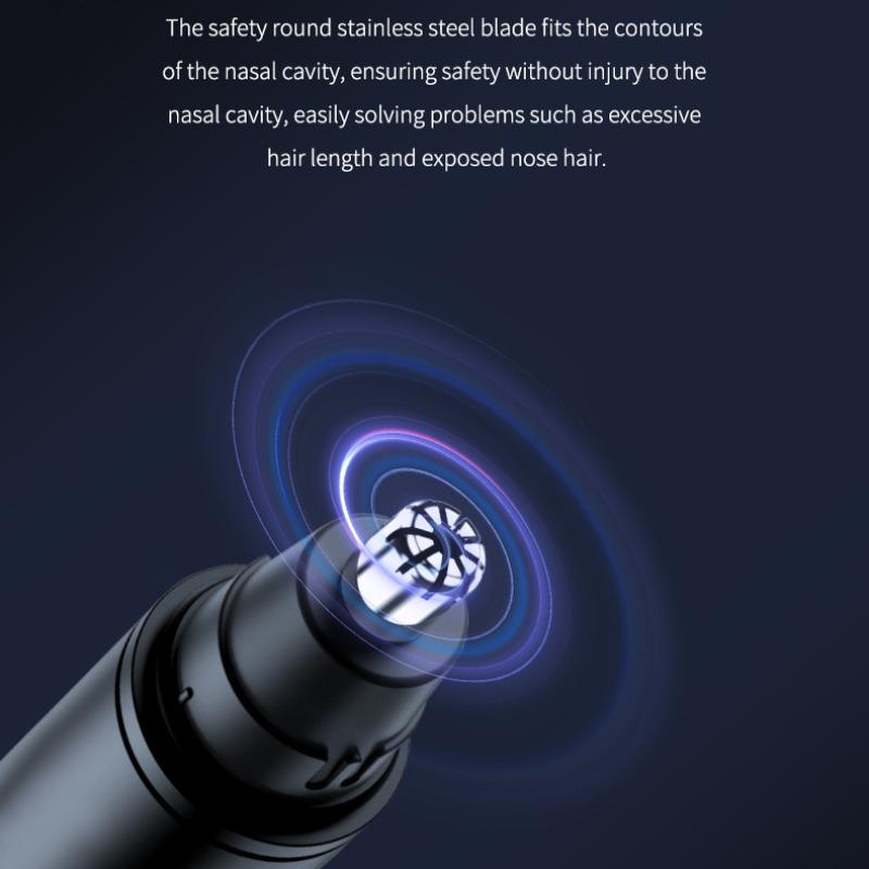 Триммер для волос в носу с зарядкой через USB, новый высококачественный электрический портативный мужской мини-триммер для удаления волос в носу, безопасный инструмент для чистки волос на лице