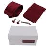 Mens Tie Set with Handkerchief Tie Clip Cufflinks Classic Design Business Leisure Style Delicate