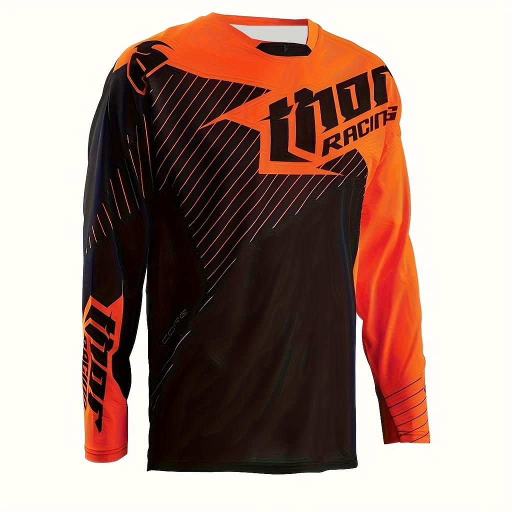 Мужская одежда с длинным рукавом для внедорожного мотоцикла, горного велосипеда, весенне-осенний топ с круглым вырезом