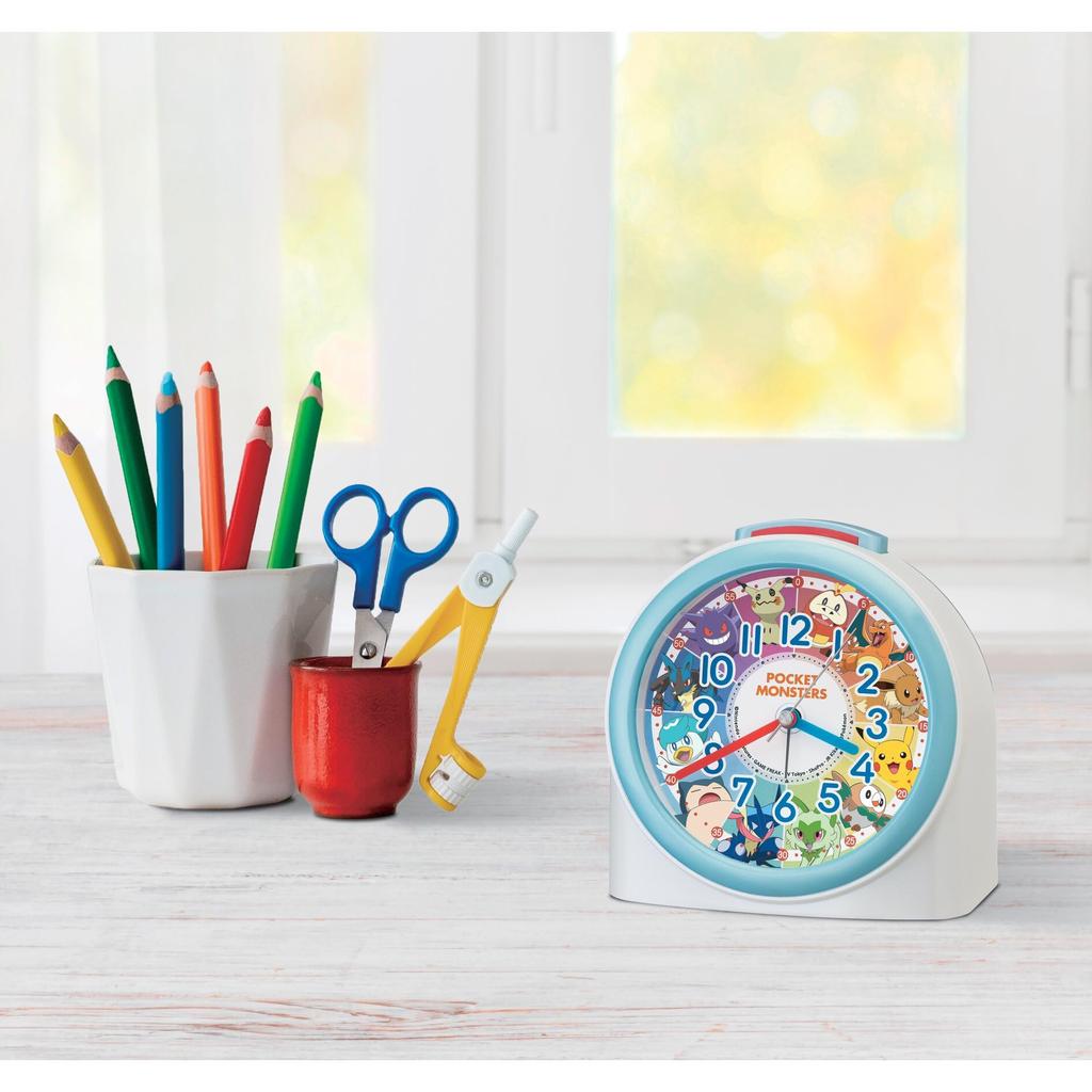 Seiko Clock Alarm Table Quartz Character 125 x 125 x 73 CQ426W Clock, Clock, Clock, Design, Pokémon, White, mm,