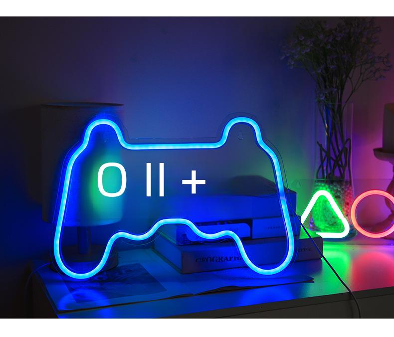 Светодиодная неоновая подсветка с логотипом и акриловой панелью для декора игровой комнаты