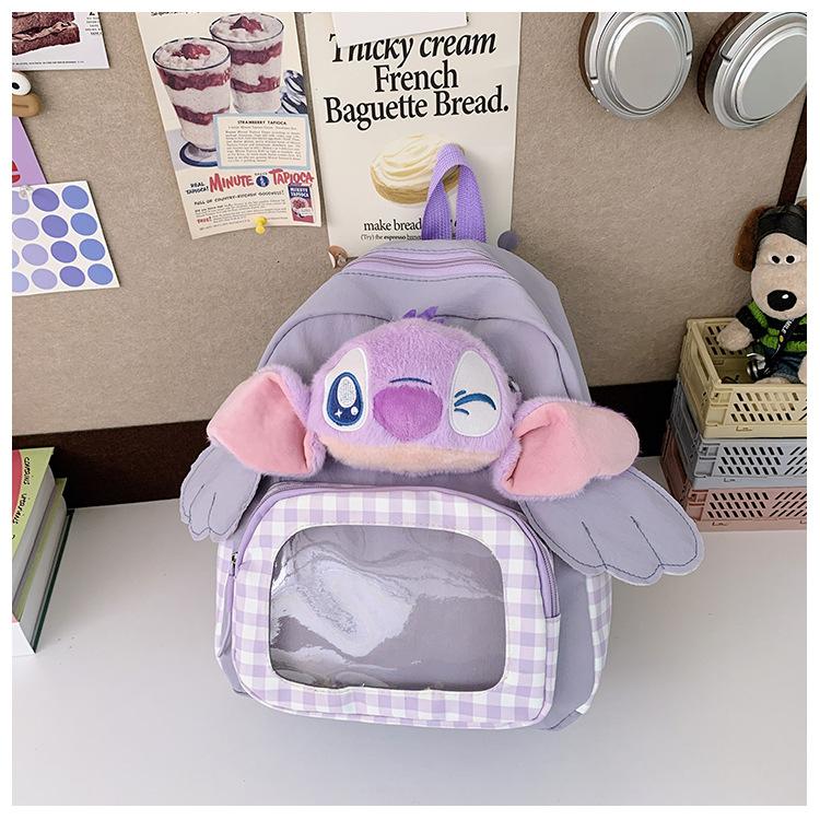 Cartoon Boys And Girls Backpack Soft Cute Plush Doll Primary School Bag Large Capacity Children'S Backpack