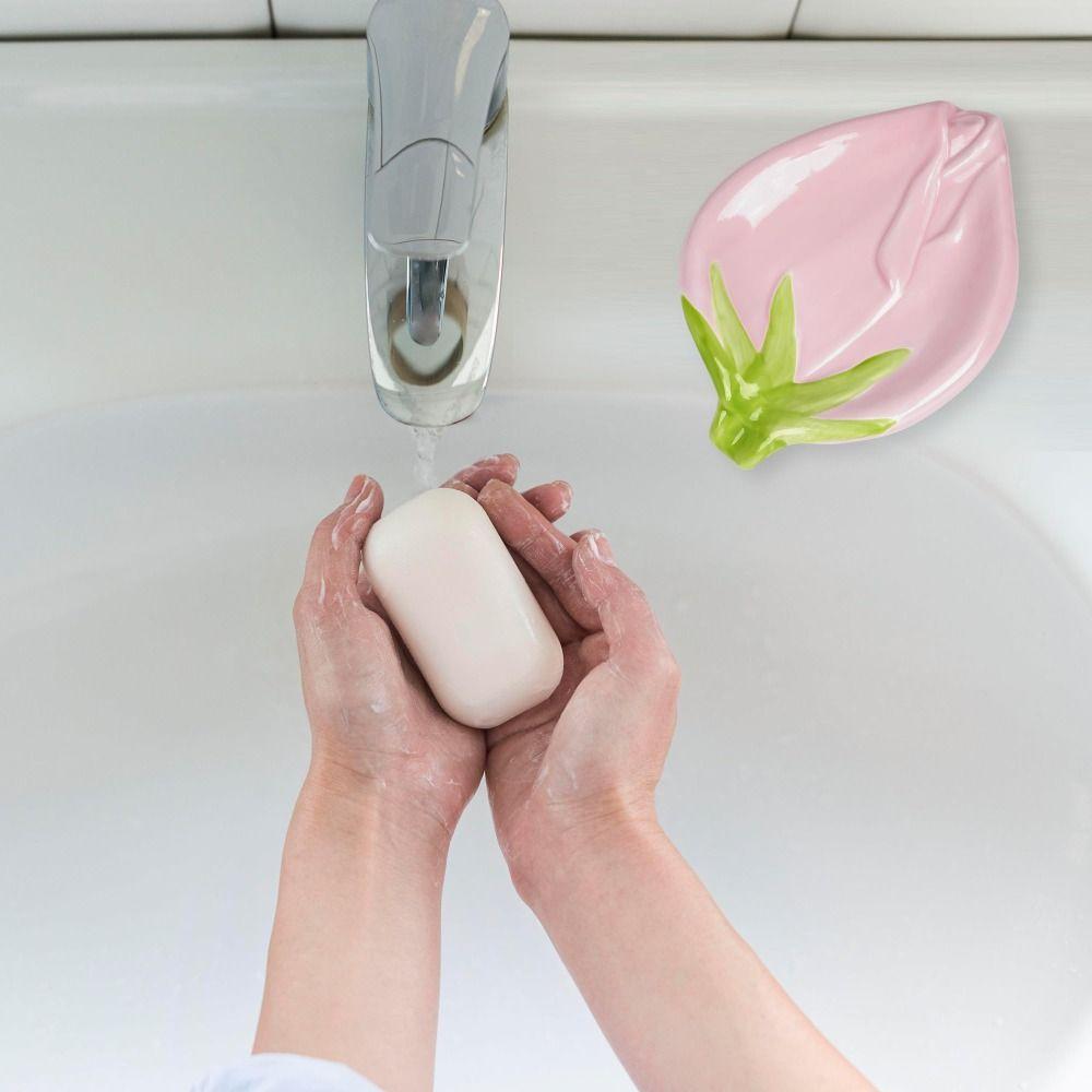 Leaf Shaped Design Soap Drainage Rack Light Luxury Style Draining Soap Holder  Kitchen Sink