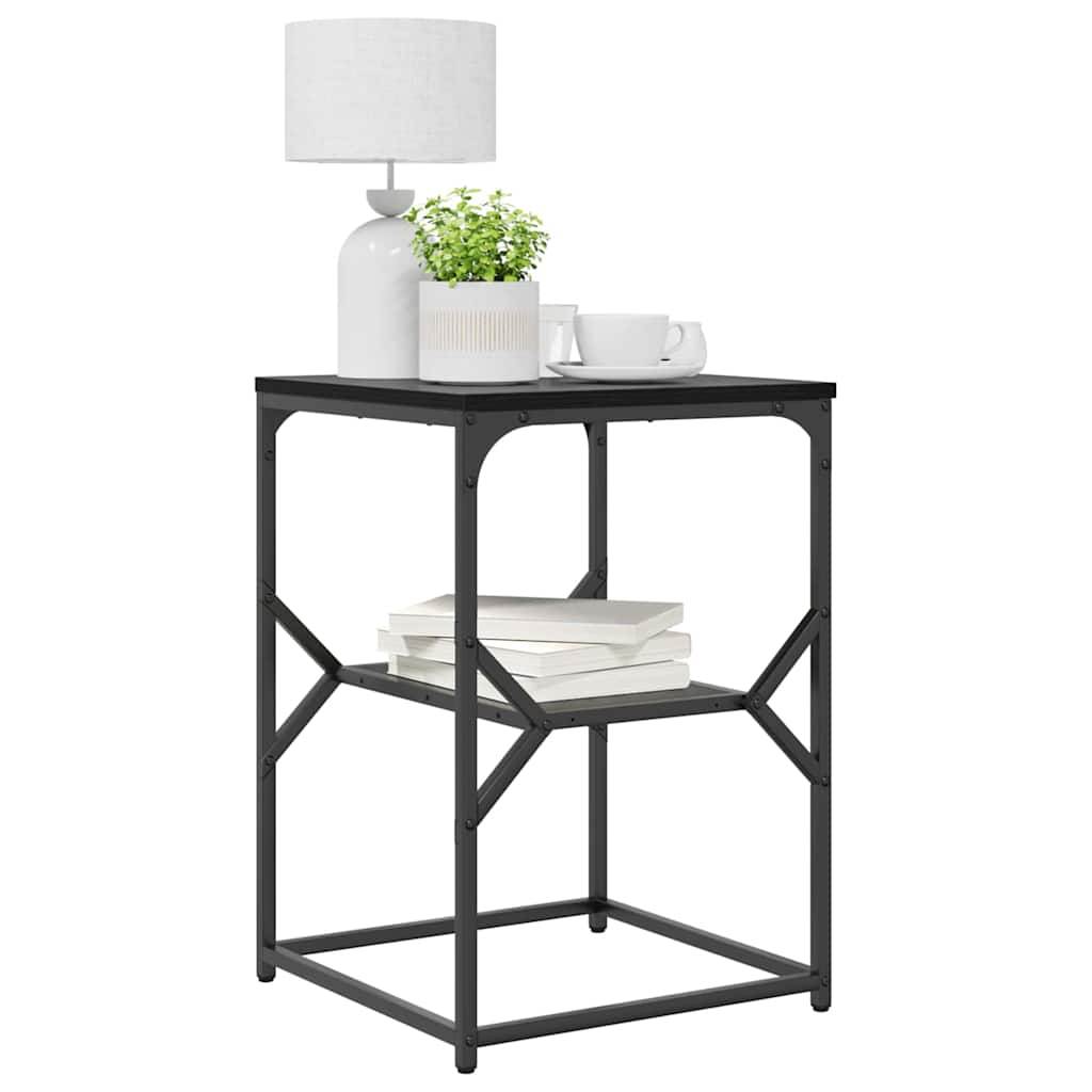 Side Table Black Oak Look 41 x 40 x 60 cm
