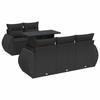 VidaXL Garden Lounge Set 6 Pcs with Cushions Black Wicker 3326566