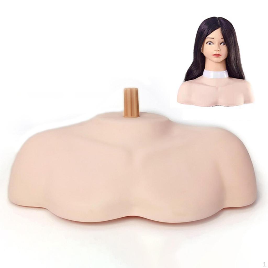 Cosmetic Mannequin Shoulder Model Bust Platform Soft Head Stand Holder Bracket