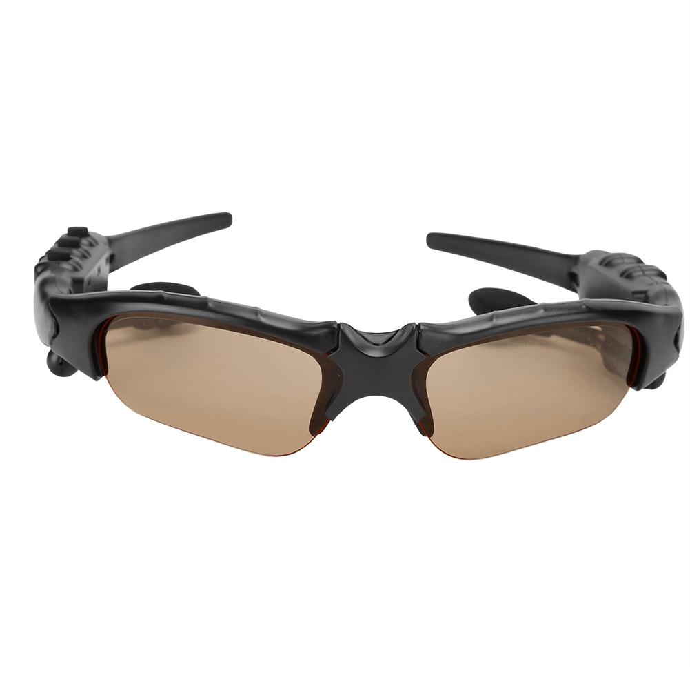 Bluetooth 5.0 Sunglasses Solar Power Wireless Glasses Headphone Headset Stereo EarphoneDark Brown