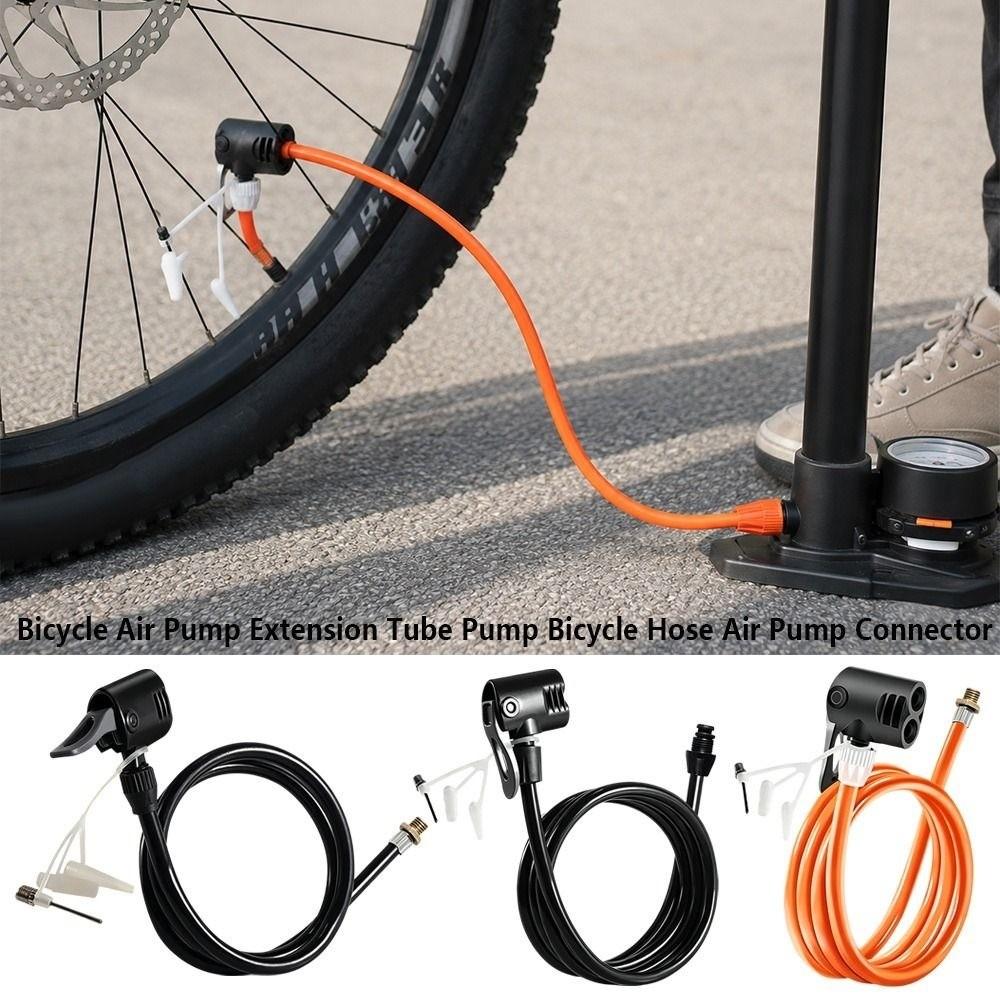 Metal/Plastic Bicycle Air Pump Extension Tube Pump Tire Inflator Nozzles Bike Accessories