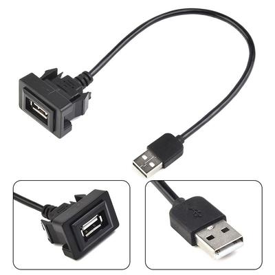 2.0 Удлинительный кабель USB 25 см черный для центральной консоли автомобиля