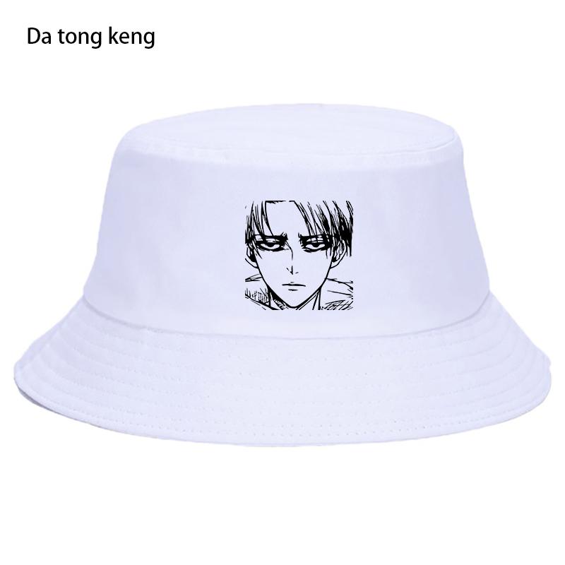 2023 аниме Атака Титанов летняя шляпа женская панама-ведро унисекс дизайн плоский козырек японское аниме шляпа рыбака