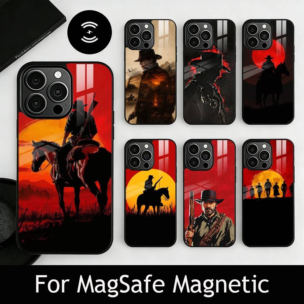 Чехол для телефона R-Red D-Dead Redemption 2 для iPhone17,16,15,14,13,12,11 Plus,Pro Магнитный с поддержкой беспроводной зарядки Magsafe
