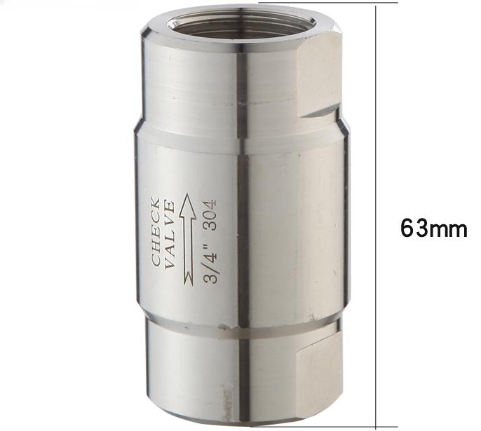 High Pressure 1/8" 1/4" 3/8" 1/2" 3/4" 1" BSP Female 304 Stainless Steel 316 Check One Way Valve Non-return Steam Water Oil