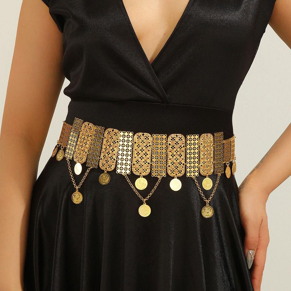 Inlaid Diamond Fringe Belt Alloy Fringe Waist Chain Vintage Waist Chain Belt For Weddings