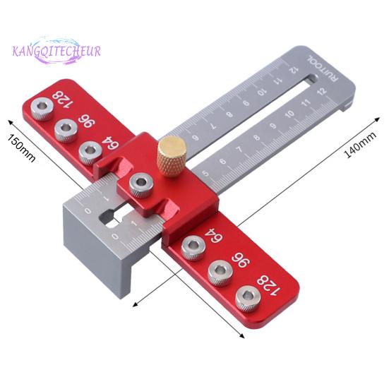 1 комплект приспособления для фурнитуры шкафа со шкалой, компактный размер, точное приспособление для ручки дверного ящика, регулируемый шаблон для сверления, направляющий инструмент