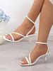 Summer One Line Sandals, High Heels, Women's Thin Heels, Open Toe, Versatile