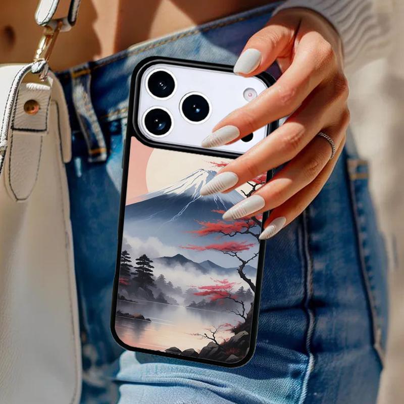 Чехол для телефона с изображением горы Фудзи Для iPhone 17 Air 14 15 13 12 Max Чехол Для Apple 16e 11 Pro Max Plus Coque