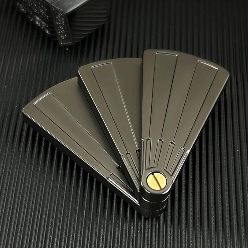 Mechanical Magnetic Push Card Slider - Fan Pa Pa Coin Pushing Plate Anti Stress Sensory Fidget Toy Cool Things for Adults