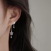 High-End Asymmetrical Star Tassel Earrings with Slim Round Beads