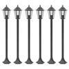 VidaXL 6x Garden Spike Light E27 Aluminium Bronze Terrace Lighting 44205