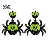 Niche Dark Style Earrings 1 Pair Halloween Theme Acrylic for Women, Gothic Pink Spider Cool Girl Fashion Jewelry Dangle Drop Earrings, Spooky Holiday