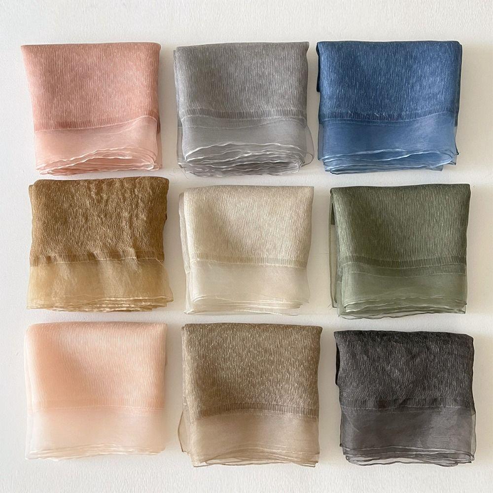 Solid Color Warm Shawl Mesh Wraps Luxury Hijab Scarf Spring