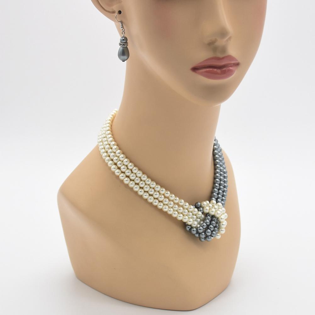 Женское короткое ожерелье, независимое оригинальное черно-белое двухцветное ожерелье, женская одежда, дикие украшения