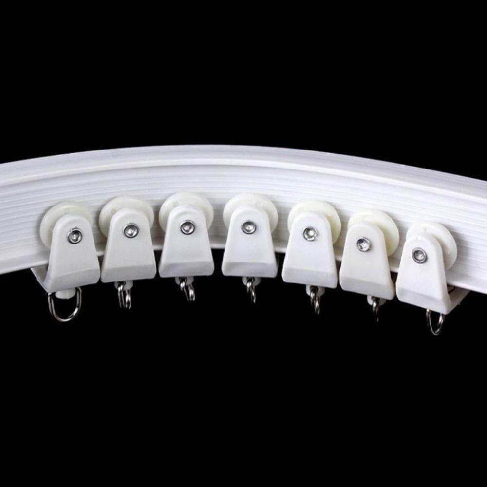 Высокое качество 10 шт. прямые раздвижные изогнутые подвесные ползунки драпировка крючок колесо для штор карниз