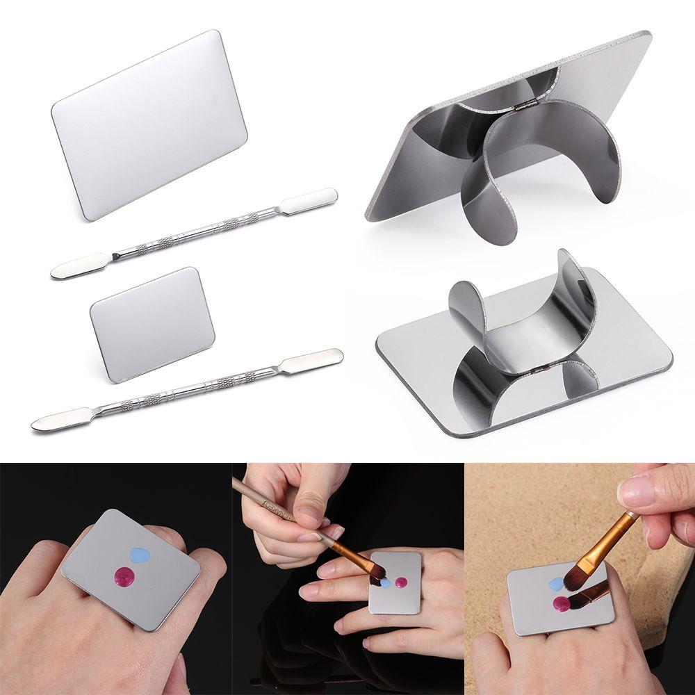 Foundation Mixing Showing Shelf Nail Art Plate Agate Palette Pigment Holder Nail Display Stand