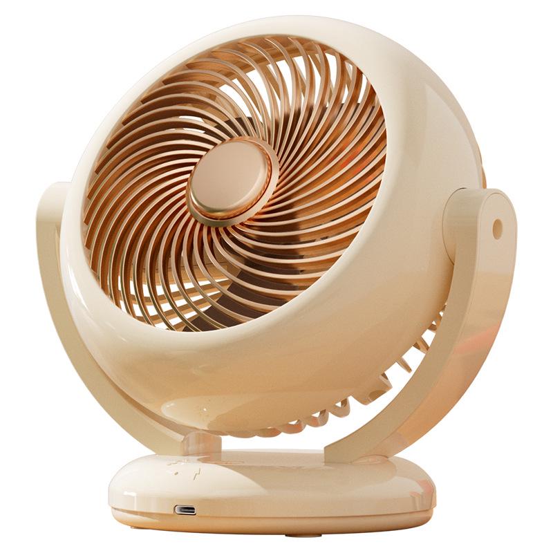 2026 Cute Rechargeable Mini Shaking Fan – Long Battery Life, Portable USB Desk Fan