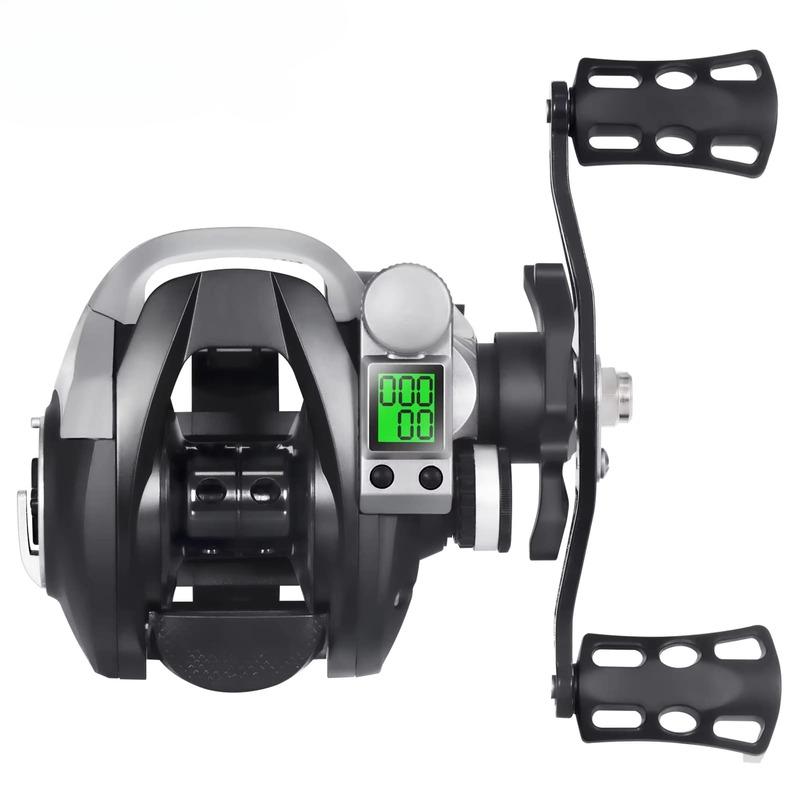Популярная электронная приманка для литья рыбы светодиодный цифровой дисплей рыболовная катушка с высоким передаточным отношением 7,2:1 10 кг Водонепроницаемый фрикцион для морской рыбалки