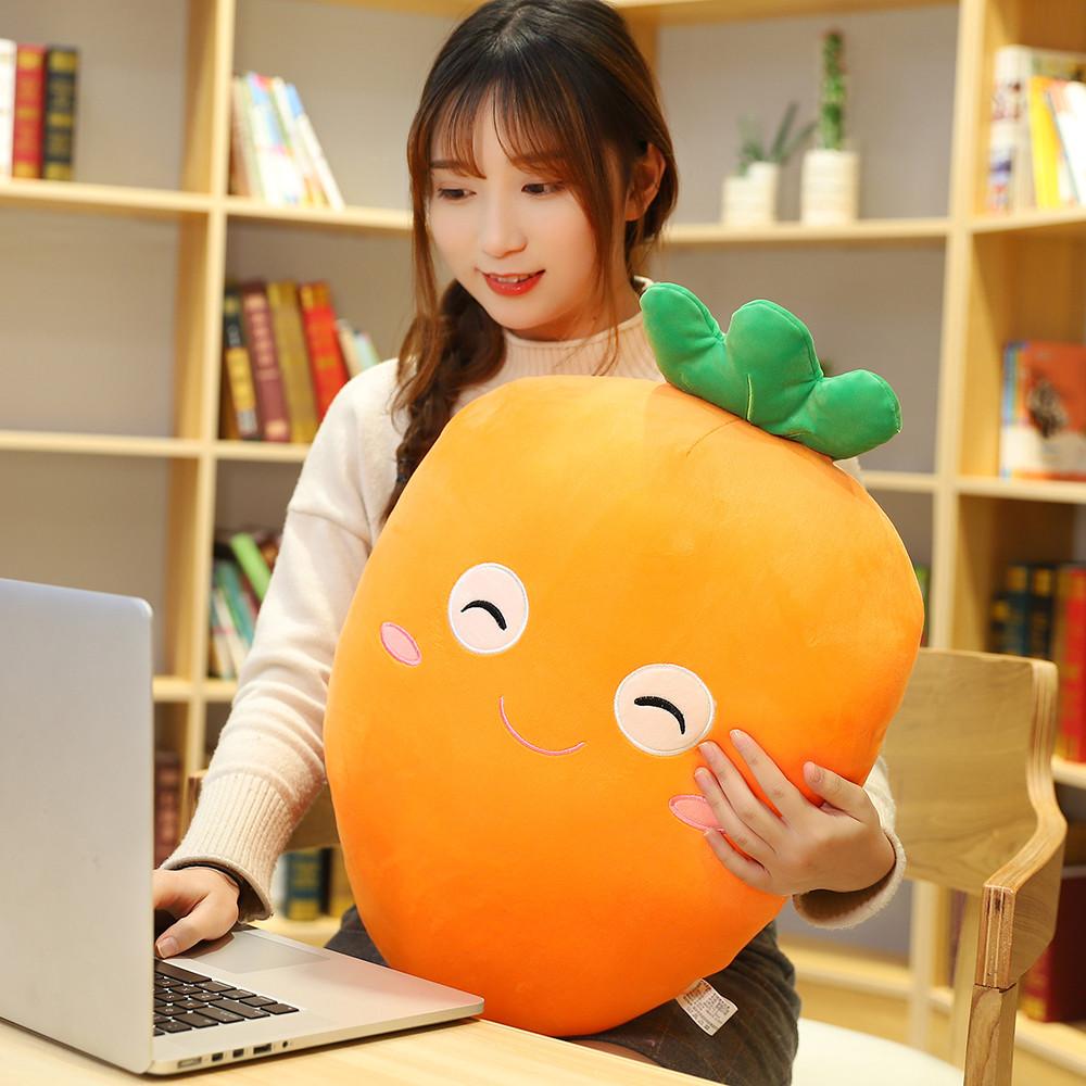 Супермягкие овощные плюшевые игрушки Kawaii Морковка Подушка Набитые Мягкие Морковки Пух Хлопок Куклы Подарок на День Рождения