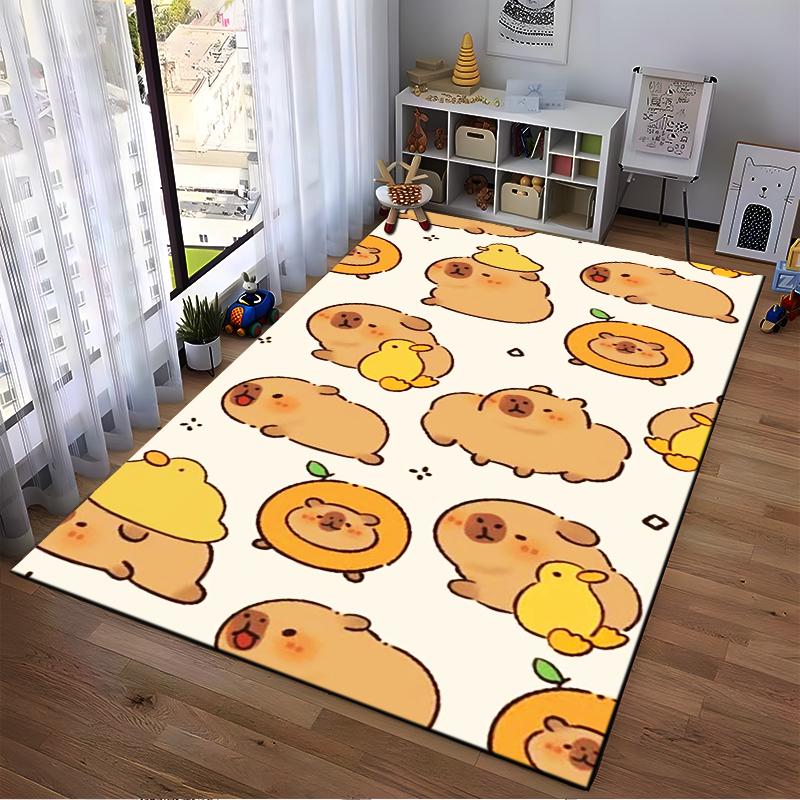 Cute Cartoon Animals Decorative Carpet for Kids' Room or Nursery Suitable for use as an anti-slip for living room bedroom sofas
