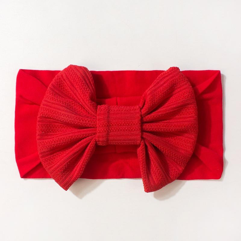 New children's headband, cute solid color bow baby headscarf, thin and comfortable children's hair accessories