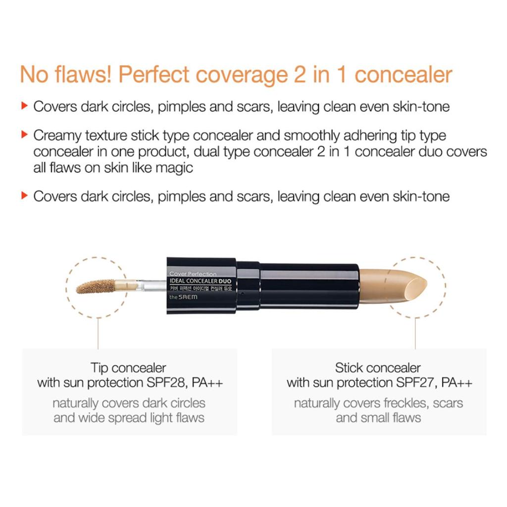 The Saem Cover Perfection Ideal Concealer Duo (#1.5 Natural Beige)