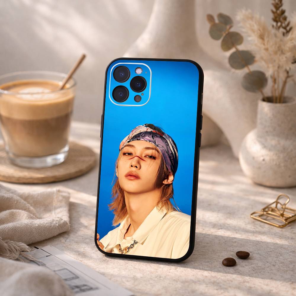 F-Felix Lee S-SKZ Karm Phone Case For iPhone17,16,15,14,13,12Plus,Pro Max,XS,5G Soft Silicone Black Cover