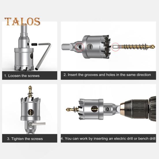 Корончатая пила, твердосплавное сверло, высокая прочность, устойчивость к коррозии, универсальное, легко устанавливаемое, аксессуары для сверл