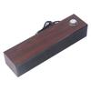Wooden Computer Speakers Desktop Soundbar HiFi Stereo Sound AUX in Wired USB Powered Soundbar for PC Laptop Tablets