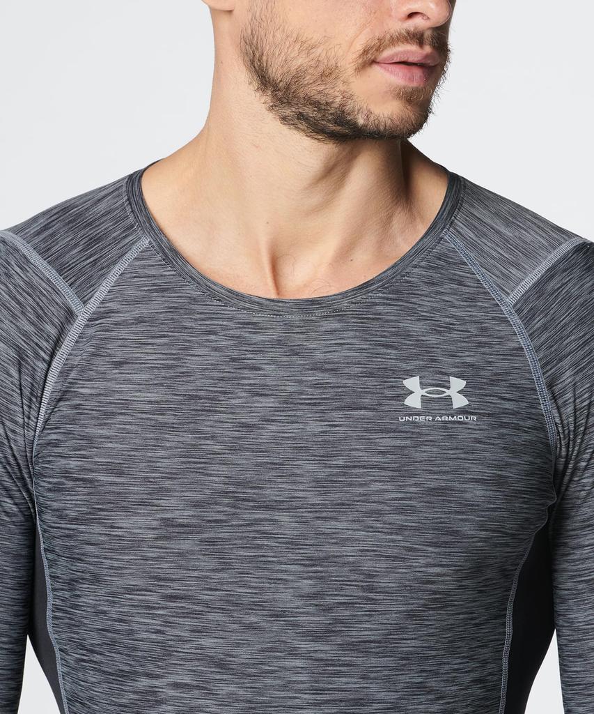 UA HeatGear Armor Компрессионная Новинка Рубашка с Длинным Рукавом Тренировочная Стальная XL Мужская