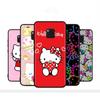 HK8 Cute Hello Kitty Black Sofe Case for iPhone 16 15 Plus 14 13 Pro 8 SE XR XS Max P30 Nova 5T Y5P Y6 Y7 Y8P Y9 Realme C30 C33 C31 VIVO Y36 V27