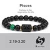 New Agate Hombre Jewellery Masculina Natural Bracelet Stone 12 Constellation Beads Couple Unisex