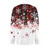 Женская мода рождественский принт длинный рукав вязаный кардиган пуховик